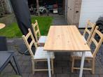 T.K. eetkamertafel+stoelen, Huis en Inrichting, Tafels | Eettafels, Ophalen, Gebruikt, 100 tot 150 cm, 50 tot 100 cm