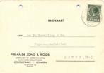 Firma de Jong + Roos, Schagen - 02.1937 - briefkaart, Postzegels en Munten, Brieven en Enveloppen | Nederland, Ophalen of Verzenden