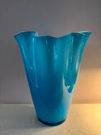 Vintage Murano glas Fazzoletto vaas zeer groot, Verzenden