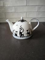 Jameson&Tailor theepot met katten porselein, Overige typen, Ophalen of Verzenden, Zo goed als nieuw, Overige stijlen