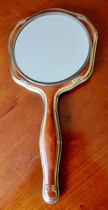 Vintage Handspiegel, Facet geslepen, Duitsland. beschikbaar voor biedingen