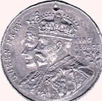 QUEEN KING GEORGE, Postzegels en Munten, Penningen en Medailles, Ophalen of Verzenden, Overige materialen