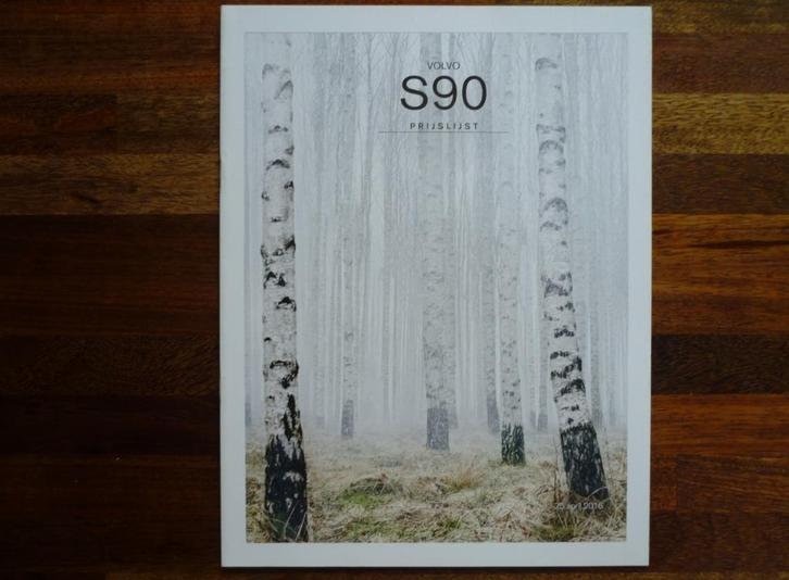 Volvo S90 Prijslijst (2017), Boeken, Auto's | Folders en Tijdschriften, Nieuw, Volvo, Ophalen of Verzenden