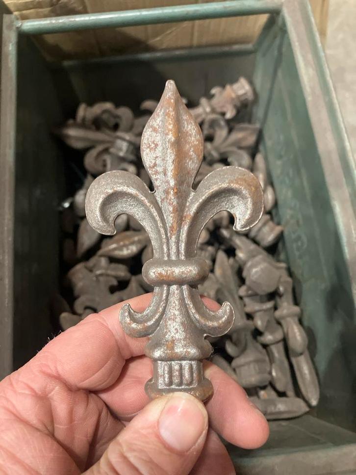 Sierhekwerk Onderdelen: Punt, Krul, Ring, Tuin en Terras, Tuinhekken en Hekwerk, Gebruikt, Overige typen, IJzer, Ophalen of Verzenden