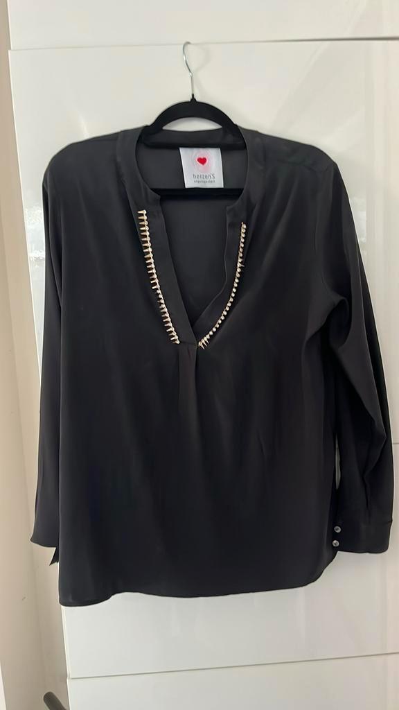 Zwarte blouse Herzen’s Angelegenheit maat 40/42, Kleding | Dames, Blouses en Tunieken, Gedragen, Maat 38/40 (M), Zwart, Ophalen of Verzenden
