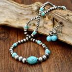 Sieradenset met turquoise natuursteen, Nieuw, Steen of Mineraal, 99 AVENUE ACHILLE PERETTI ,NEUILLY SUR SEINE, EUREP@REPLAB.CC
