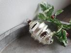 Vintage kerstbal zilver ribbel 284, Diversen, Kerst, *, Gebruikt, *, Ophalen of Verzenden