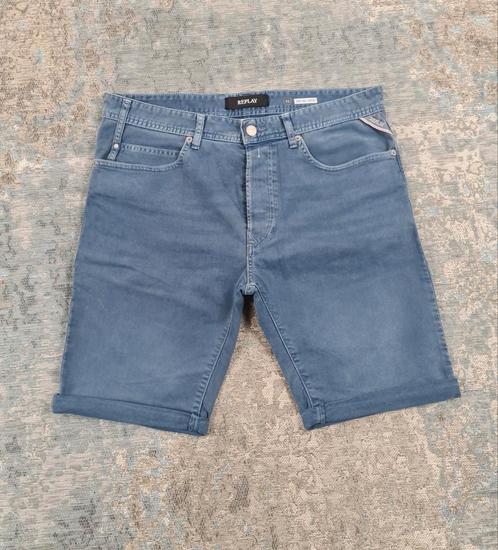 Replay RBJ.901 Short W32 STRETCH Bronno3232 Bronno3234, Kleding | Heren, Spijkerbroeken en Jeans, Zo goed als nieuw, W32 (confectie 46) of kleiner