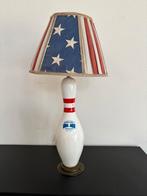 Unieke bowling tafellamp lamp bowling pin vintage, Ophalen of Verzenden, Gebruikt, Vintage industrieel, 50 tot 75 cm