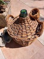 Rieten mandfles/ korf., Antiek en Kunst, Curiosa en Brocante, Ophalen of Verzenden