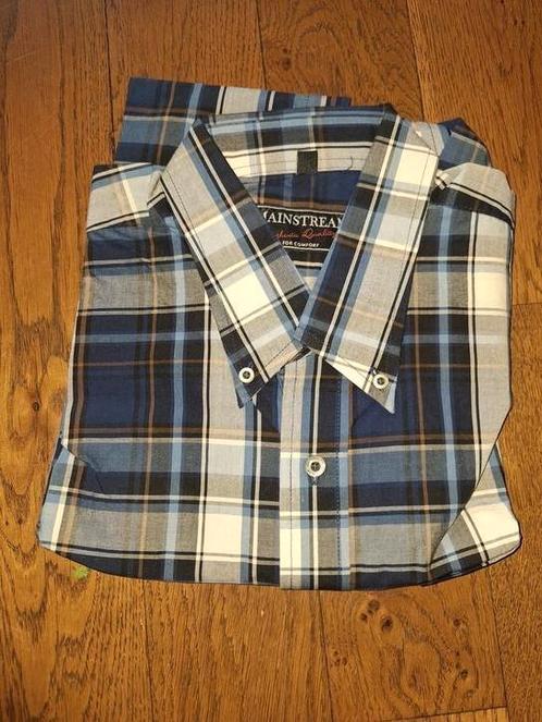 Overhemd (lange mouw) maat 41/42 (L), Mainstream, Kleding | Heren, Overhemden, Nieuw, Halswijdte 41/42 (L), Blauw, Ophalen of Verzenden