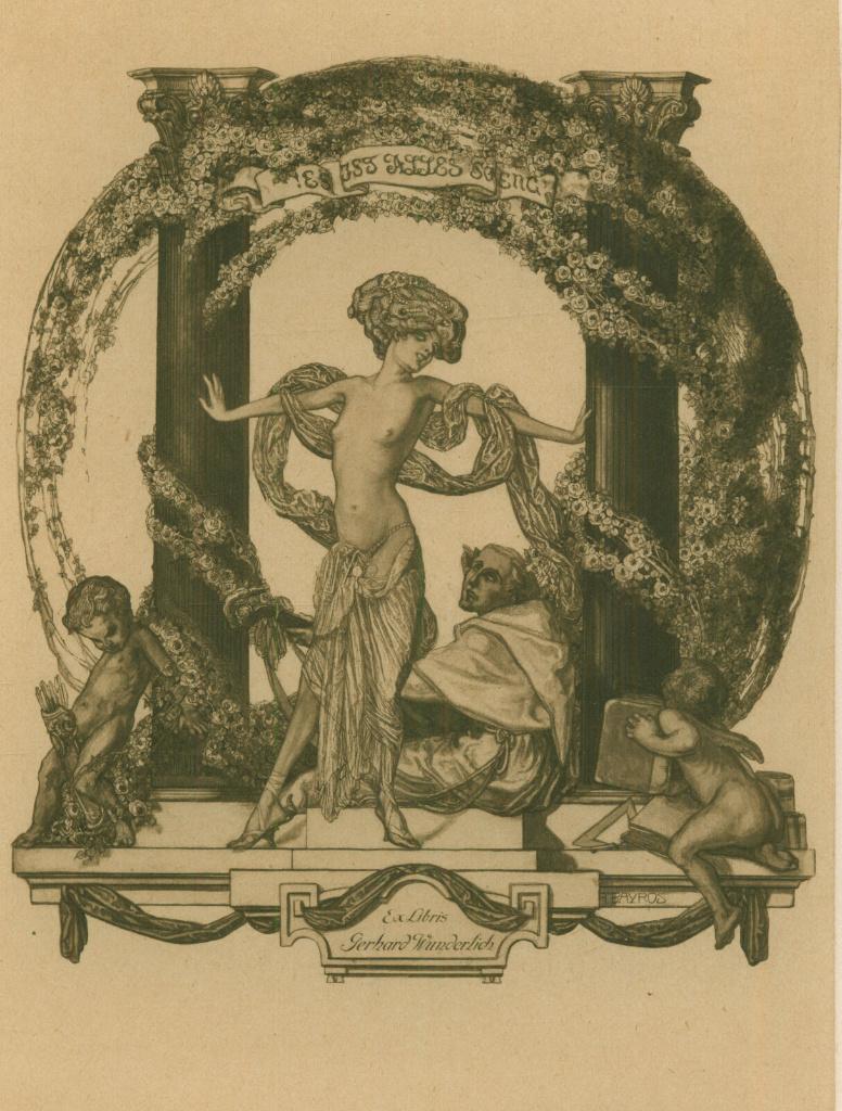 3009 Ex Libris Oostenrijk : Franz von Bayros, z.j., Antiek en Kunst, Kunst | Etsen en Gravures, Verzenden