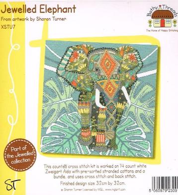 Cado koopje bothy threads borduurpakket jewelled elephant beschikbaar voor biedingen