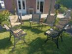 Gietijzeren stoelen tuinbank, Ophalen, Gebruikt, Stoel, 5 zitplaatsen