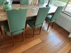 Midcentury eetkamerstoelen 6 stuks jade groen Rockabilly, Overige materialen, Gebruikt, Overige kleuren, Ophalen of Verzenden