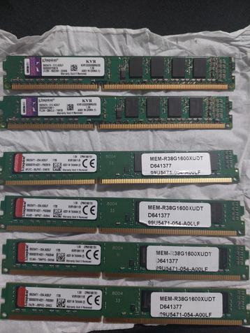 Kingston DDR3 Geheugen – 2GB 1333MHz & 8GB 1600MHz – Desktop beschikbaar voor biedingen