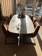 6 eetkamerstoelen - gebruikt, Ophalen, Gebruikt, Metaal, Vijf, Zes of meer stoelen