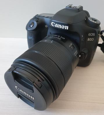 Canon EOS 80D digital camera + 2 lenses (18–135mm & 50mm)