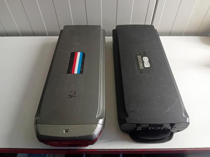 2 stuks defecte fiets accu Vogue / Phylion Joycube Puch 36V, Fietsen en Brommers, Fietsaccessoires | Fietsaccu's, Gebruikt, Ophalen of Verzenden