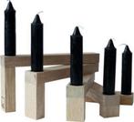 2 x Houten Leeff kandelaar, Huis en Inrichting, Ophalen of Verzenden, Zo goed als nieuw, Hout, Minder dan 25 cm