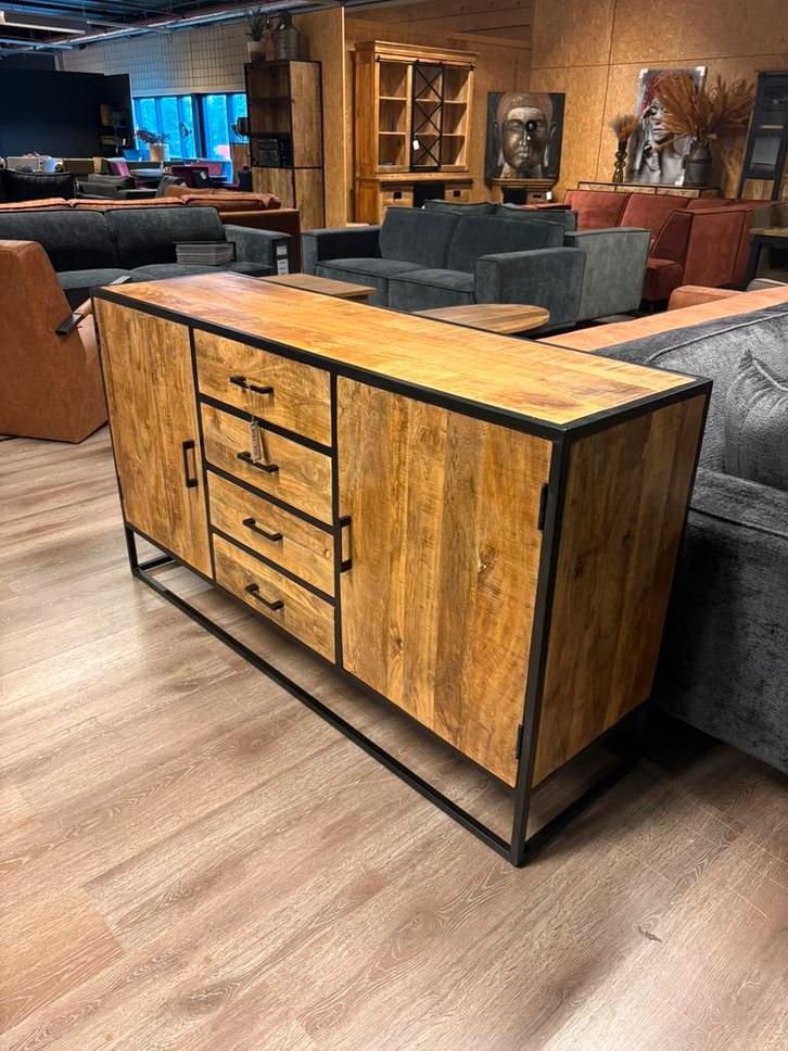 Dressoir mangohout - direct leverbaar - grote voorraad, Huis en Inrichting, Kasten | Dressoirs, Nieuw, Ophalen of Verzenden