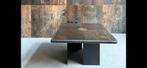 Vintage Brutalist salontafel, Ophalen, 50 tot 100 cm, Rond, Glas