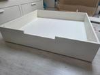 WOOOD Bedlade Jade 2x100x21x92cm Grenen Wit, Ophalen, 90 cm, Eenpersoons, Wit