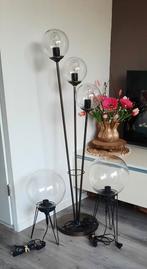 Mooie, zo goed als nieuwe set vloerlamp en twee tafellampen., Ophalen, Zo goed als nieuw, Glas, 100 tot 150 cm