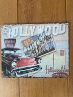 Metalen vintage bord “Hollywood”, Huis en Inrichting, Woonaccessoires | Wanddecoraties, Ophalen of Verzenden, Zo goed als nieuw