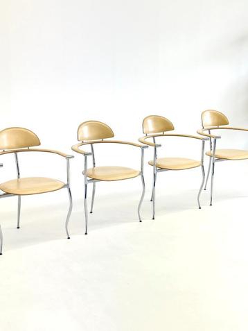 Set gele Marilyn Stiletto eetkamerstoelen Arrben Italy beschikbaar voor biedingen