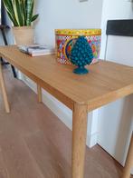 Smalle Houten Tafel / Bureau, Huis en Inrichting, Tafels | Eettafels, 100 tot 150 cm, Eikenhout, Scandinavisch, Ophalen of Verzenden