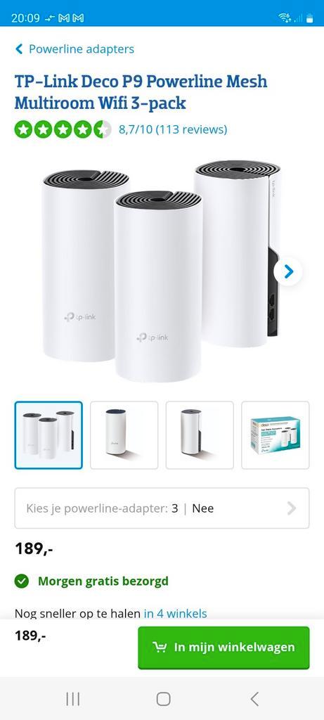 TP-LINK Wifi Versterker - Zo Goed Als Nieuw!, Computers en Software, Powerlines, Zo goed als nieuw, Ophalen of Verzenden