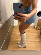 GRATIS VERZENDEN COOLE WITTE BLOKHAKLAARZEN MT 40, Hoge laarzen, Verzenden, Wit, Zo goed als nieuw