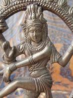 Oud koperen beeldje uit India van Shiva 20 cm., Antiek en Kunst, Ophalen of Verzenden