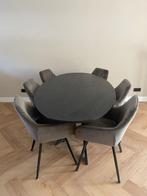 Ovale tafel zwart 210 x 110, Huis en Inrichting, Tafels | Eettafels, Ophalen, 100 tot 150 cm, 200 cm of meer, Zo goed als nieuw
