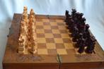 Oude Houten schaken Aziatisch handgesneden schaakspel, Hobby en Vrije tijd, Gezelschapsspellen | Bordspellen, Ophalen of Verzenden