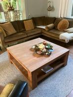 Hele mooie stoere teak salontafel vierkant 110, Huis en Inrichting, Tafels | Salontafels, Ophalen, Zo goed als nieuw, Landelijk , stoer