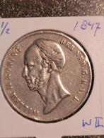 Rijksdaalder willem ll, 1847., Postzegels en Munten, Munten | Nederland, Ophalen of Verzenden, Koning Willem II, 2½ gulden