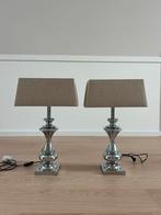 2 stijlvolle tafellampen van Lux-Design + lampenkappen!, 50 tot 75 cm, Klassiek, Ophalen of Verzenden, Zo goed als nieuw