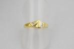 14 karaat gouden ring met Diamant 1023-G, 18 tot 19, Eu, Gebruikt, Eu