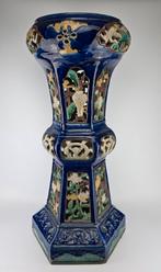 19e eeuwse Chinese zuil, Chinees antiek, keramiek, vaas, Ophalen