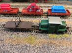 DIEZEL LOKJE V 42-04   MET 4  BELADEN WAGENS, Gelijkstroom, Verzenden, Fleischmann, Gebruikt