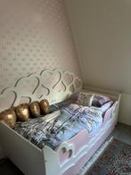 Meisjes Kinderkamer Handgemaakt Compleet roze witbed prinses, 70 tot 85 cm, Zo goed als nieuw, Lattenbodem, 140 tot 160 cm