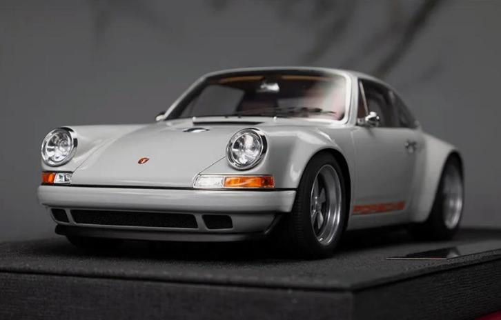 MakeUp Porsche 911 Singer (964) Light Grey Limited Edition, Hobby en Vrije tijd, Modelauto's | 1:18, Nieuw, Auto, Overige merken