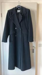 Vintage superlange zwarte wollen jas, Maat 38/40 (M), Zwart, Michel Valerie, Ophalen of Verzenden