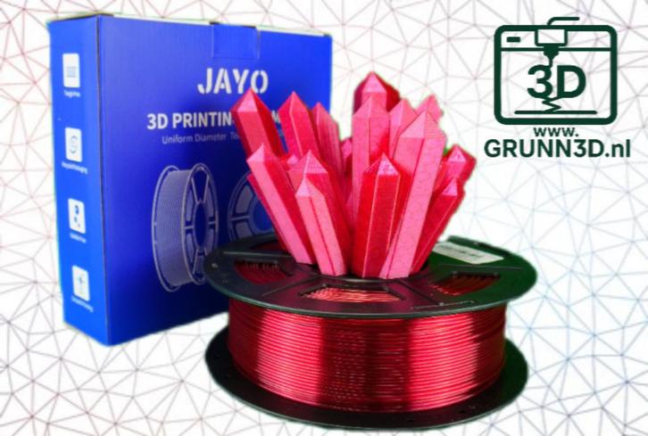 JAYO Nieuwe 3D filament PETG Transparant Rood rol 1.1 kg, Computers en Software, 3D-printerbenodigheden, Nieuw, Ophalen of Verzenden