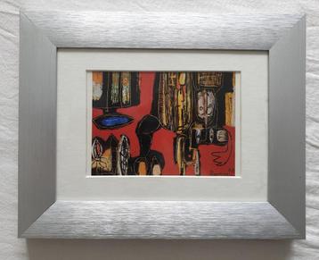 Antoon Rooskens - Afrikaanse Symbolen - Grafiekje in Lijst beschikbaar voor biedingen