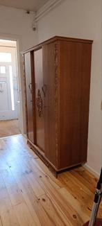 Antieke houten kast van mahonie (137x179x53,5cm), Huis en Inrichting, Kasten | Kledingkasten, Ophalen, Gebruikt, 100 tot 150 cm