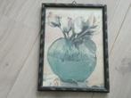 Vintage houten lijstje met prentje, Antiek en Kunst, Curiosa en Brocante, Ophalen of Verzenden
