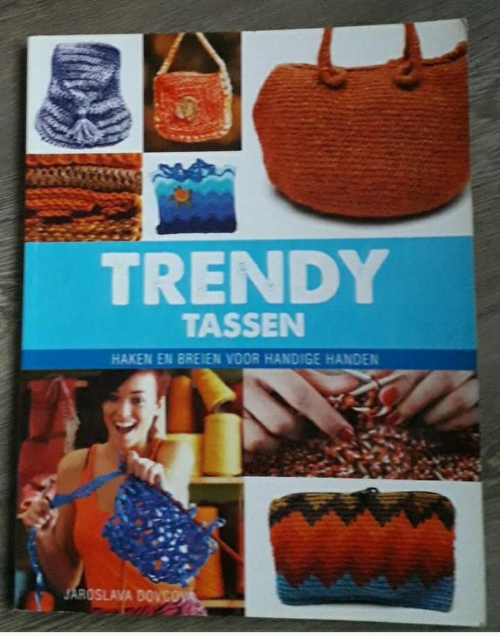 Trendy gebreide of gehaakte tassen., Hobby en Vrije tijd, Breien en Haken, Nieuw, Breien of Haken, Patroon of Boek, Ophalen of Verzenden